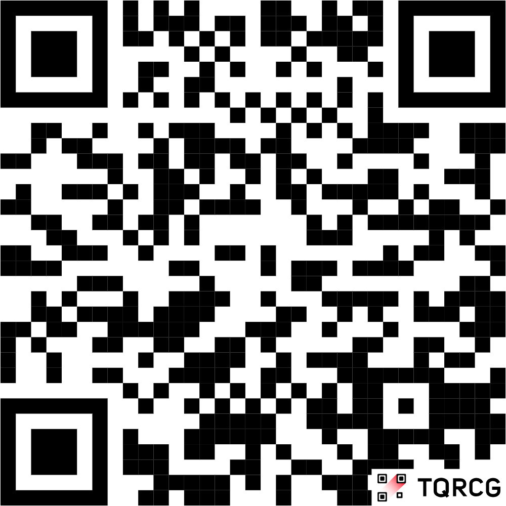 Black and white QR code pattern for scanning
